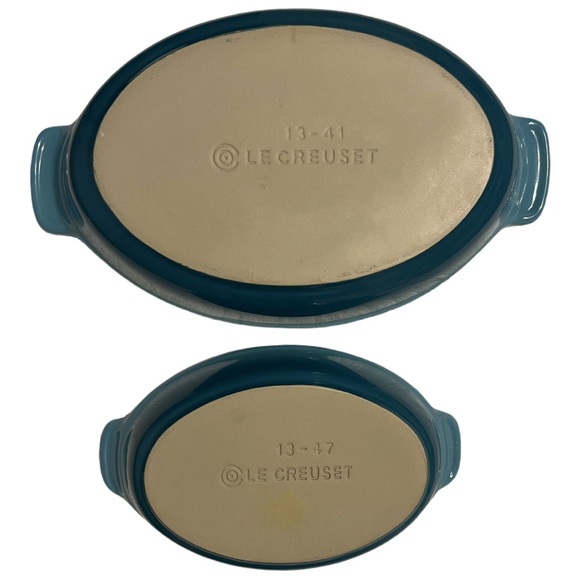 Le Creuset Oval Au Gratin Stoneware Dishes - Picture 2 of 9